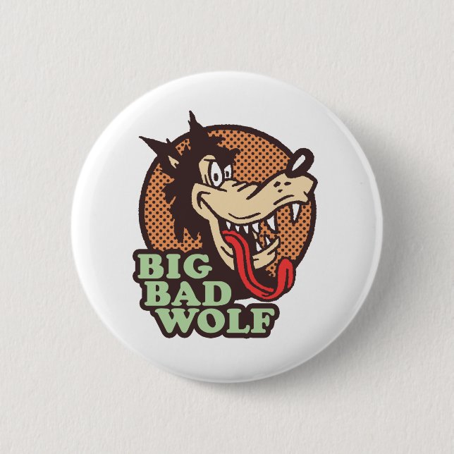 Big Bad Wolf 6 Cm Round Badge (Front)