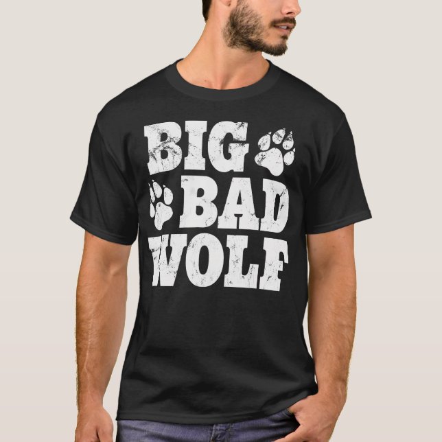 Big Bad Wolf Shirt Halloween Costume Outfit Girls  (Front)