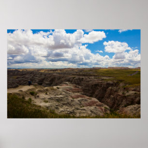 Big Badlands Overlook, Badlands National Park, SD Poster