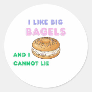 Big Bagels Funny Breakfast Shirt Classic Round Sticker