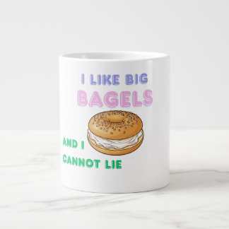 Big Bagels Funny Breakfast Shirt Large Coffee Mug