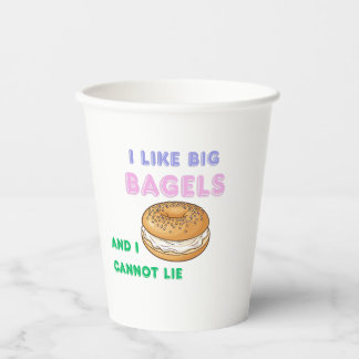 Big Bagels Funny Breakfast Shirt Paper Cups