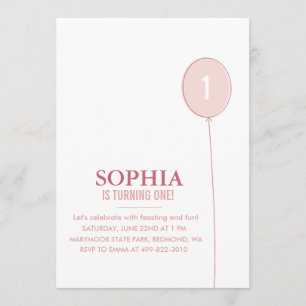 Big Balloon Kid's Birthday Party Invitation