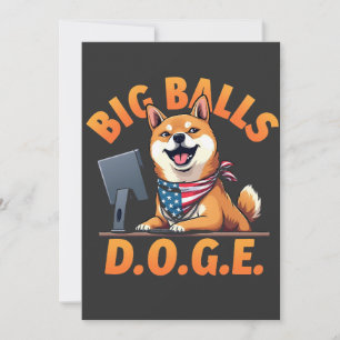 Big Balls Doge Department of Government Efficiency Holiday Card