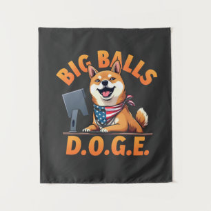 Big Balls Doge Department of Government Efficiency Tapestry