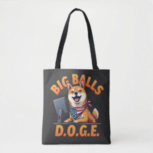 Big Balls Doge Department of Government Efficiency Tote Bag