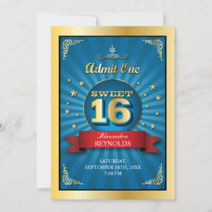 Big Bash Sweet 16 Invitation