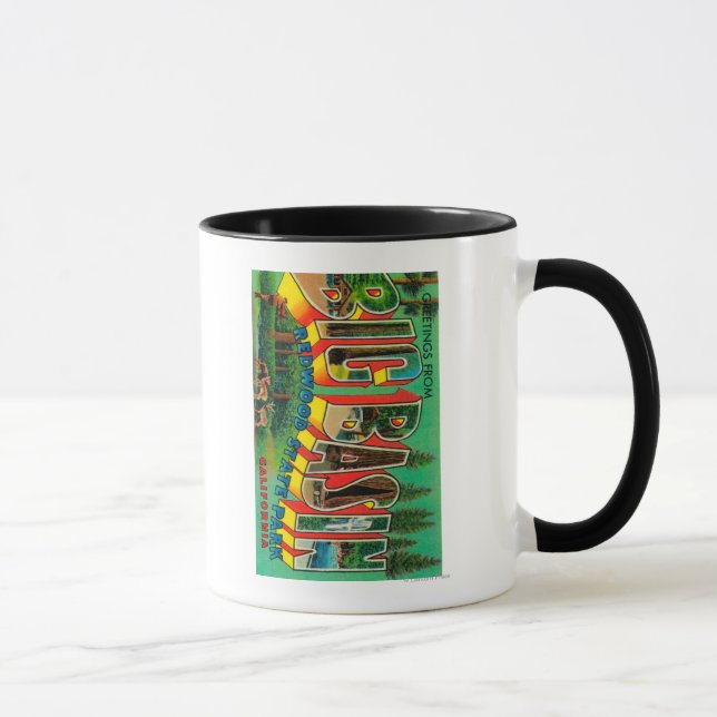 Big Basin, California - Large Letter Scenes Mug (Right)