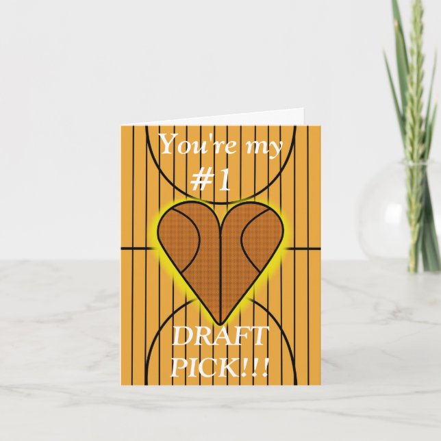 Big Basketball Lover Valentine's Day Card (Front)