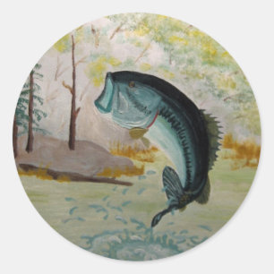 Big Bass! Classic Round Sticker