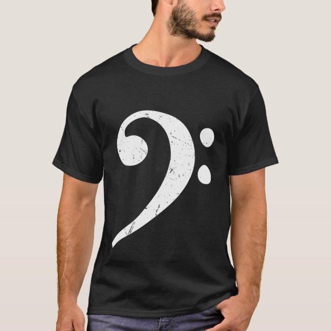 Big Bass Clef Bassist T-Shirt (Front)