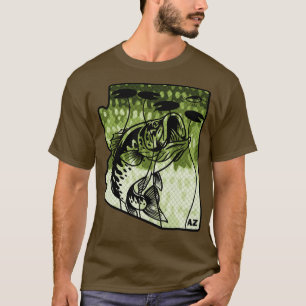 Big Bass Fishing Arizona State Largemouth Bass Fis T-Shirt