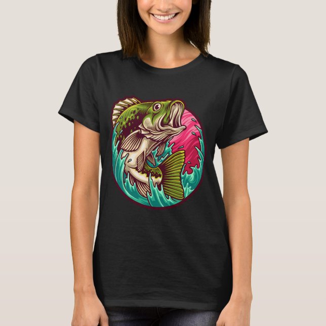 Big Bass Fishing T-Shirt (Front)