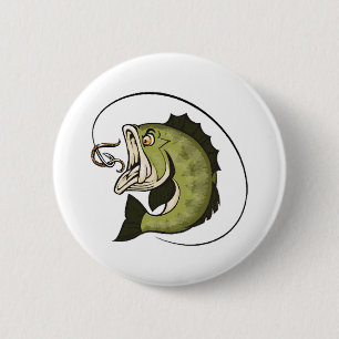 Big Bass Mouth 6 Cm Round Badge