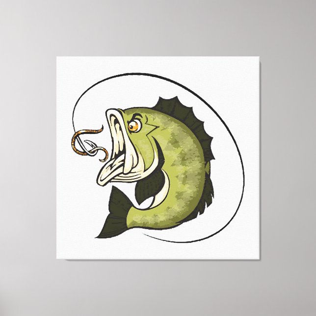 Big Bass Mouth Canvas Print (Front)