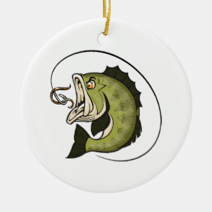 Big Bass Mouth Ceramic Tree Decoration