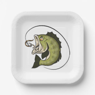 Big Bass Mouth Paper Plate