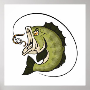 Big Bass Mouth Poster