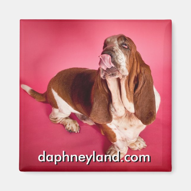 Big Basset Kiss Magnet (Front)