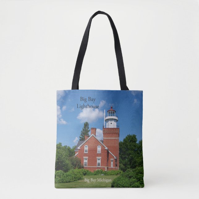 Big Bay Lighthouse all over tote bag (Front)
