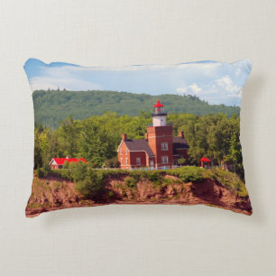 Big Bay Lighthouse from water accent pillow