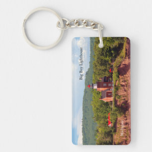 Big Bay Lighthouse from water acrylic key chain