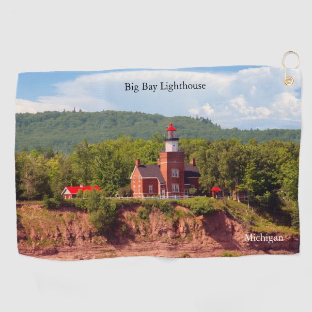 Big Bay Lighthouse from water golf towel (Horizontal)