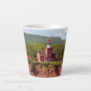 Big Bay Lighthouse from water latte mug