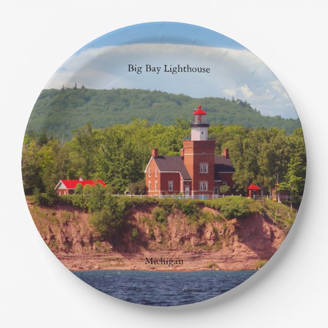 Big Bay Lighthouse from water paper plate (Front)