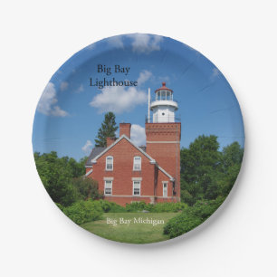 Big Bay Lighthouse paper plate