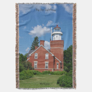 Big Bay Lighthouse throw Blanket