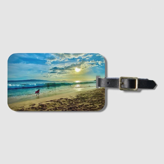 Big Beach Maui Makena Luggage Tag (Front Horizontal)