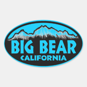 Big Bear California blue oval stickers