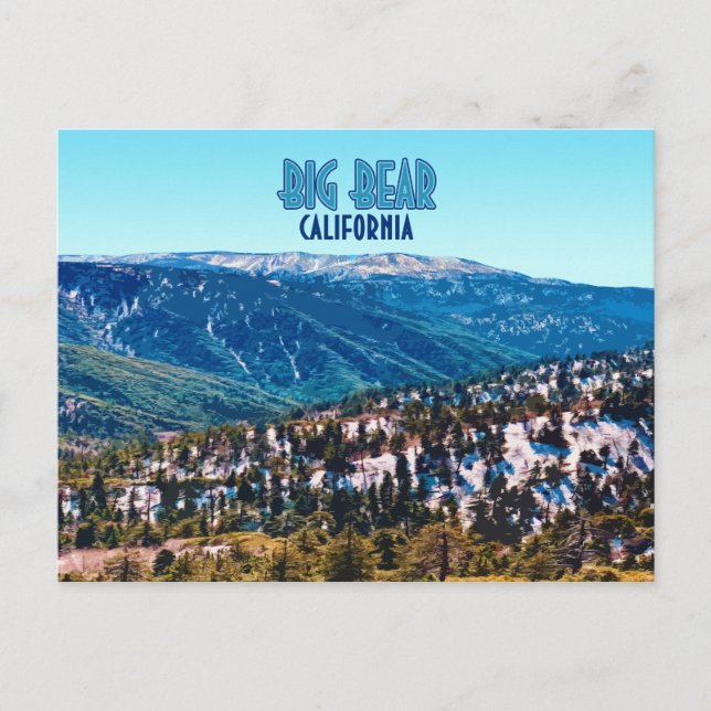 Big Bear California Mountains Vintage Postcard (Front)