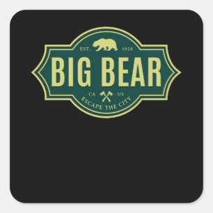 Big Bear California Square Sticker