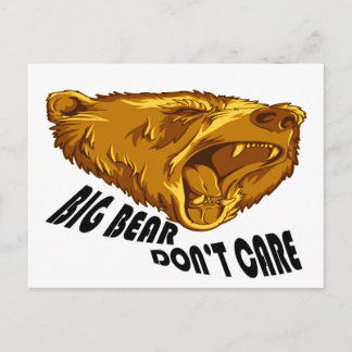 Big Bear Don't Care Postcard