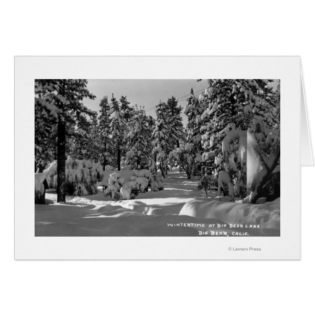 Big Bear Lake, CA in the Winter Snow View (Front Horizontal)