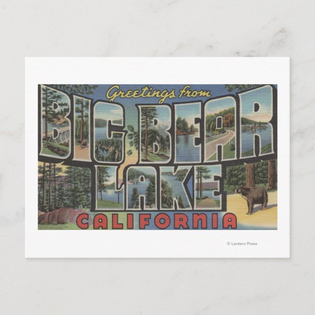 Big Bear Lake, California - Large Letter Scenes 2 Postcard (Front)