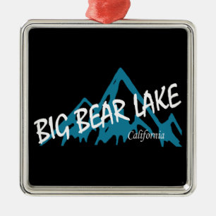 Big Bear Lake California Mountains Metal Tree Decoration