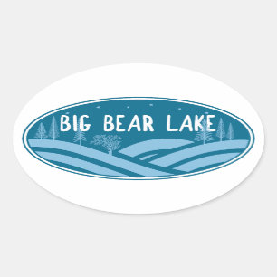 Big Bear Lake California Outdoors Oval Sticker