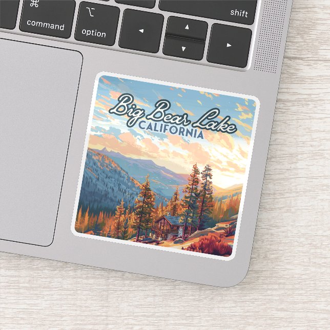 Big Bear Lake California San Bernardino Vintage (Detail)