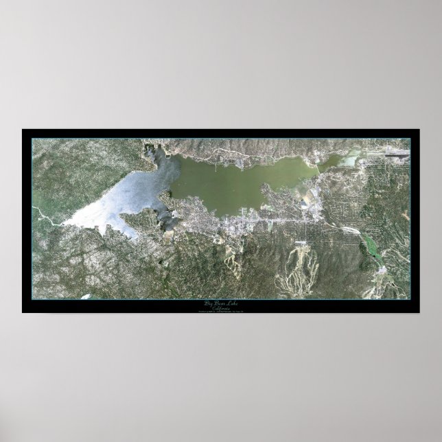 Big Bear Lake, California satellite poster (Front)