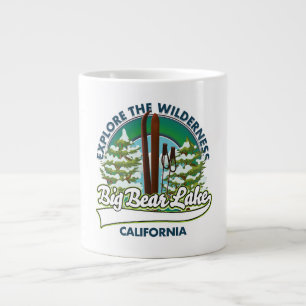 Big Bear Lake California ski logo Large Coffee Mug