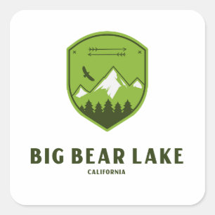 Big Bear Lake - California Square Sticker