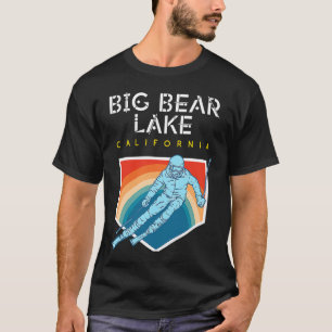 Big Bear Lake California USA Ski Resort BACK PRINT T-Shirt