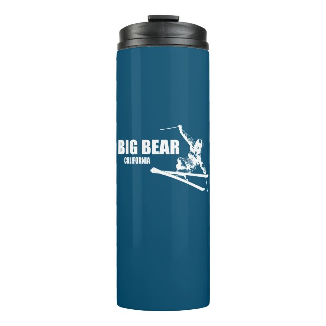 Big Bear Mountain Resort California Skier Thermal Tumbler (Front)
