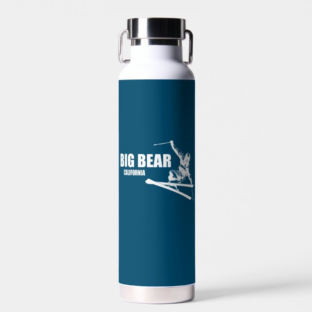 Big Bear Mountain Resort California Skier Water Bottle (Front)