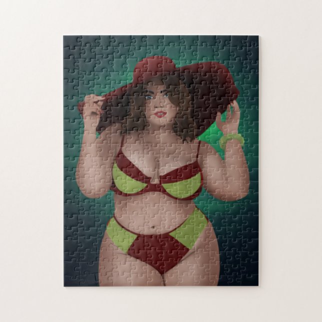 BIG BEAUTIFUL BATHING BEAUTY BBW JIGSAW PUZZLE (Vertical)