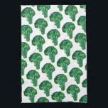 Big beautiful broccoli eat your veggies tea towel<br><div class="desc">Decorate your kitchen with this fun big broccoli pattern dish towel. Makes a great housewarming or wedding gift! 
You can customise it and add text too.
Check my shop for lots more colours and patterns!</div>