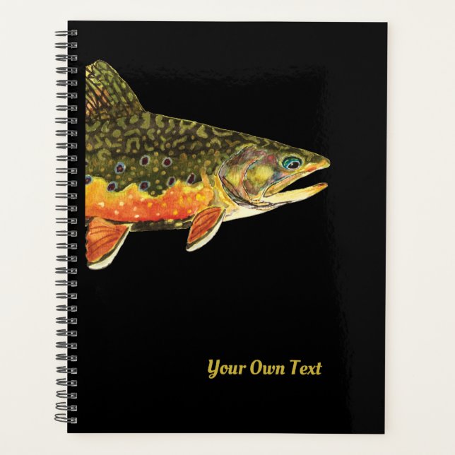 Big, Beautiful Brook Trout. Customise It! Planner (Front)